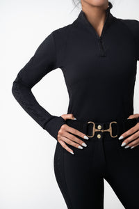 Dragon Rhinestone full seat  breeches (Black)