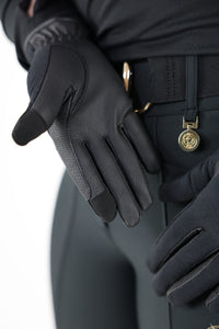 Grip Pro Leather Gloves (black) - All Season