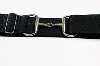 Black sparkly Flexi belt/ Silver bit