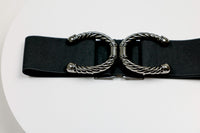 Black Flexi belt/Black Horseshoe