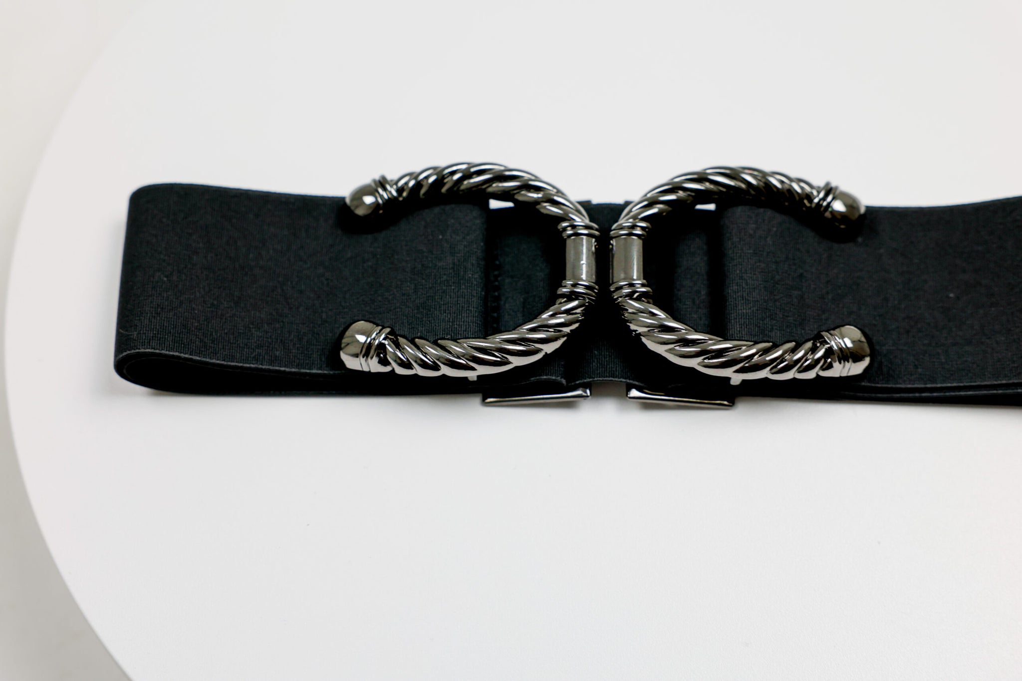 Black Flexi belt/Black Horseshoe