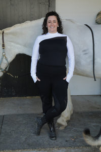 Chloe Performance Top (White/Black)