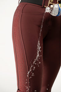 Dragon Rhinestone full seat  breeches (Burgundy)