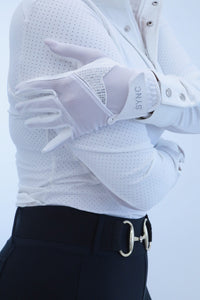 Dragon Cooling Perforated Competition Leather gloves (White)