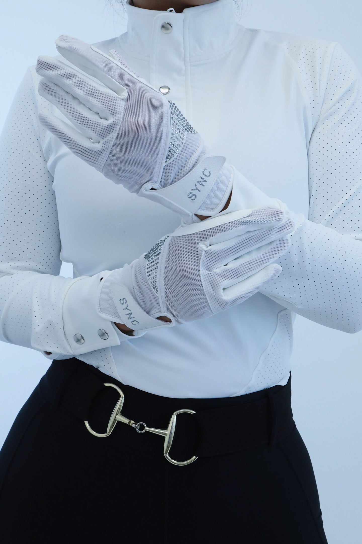 Dragon Cooling Perforated Competition Leather gloves (White)