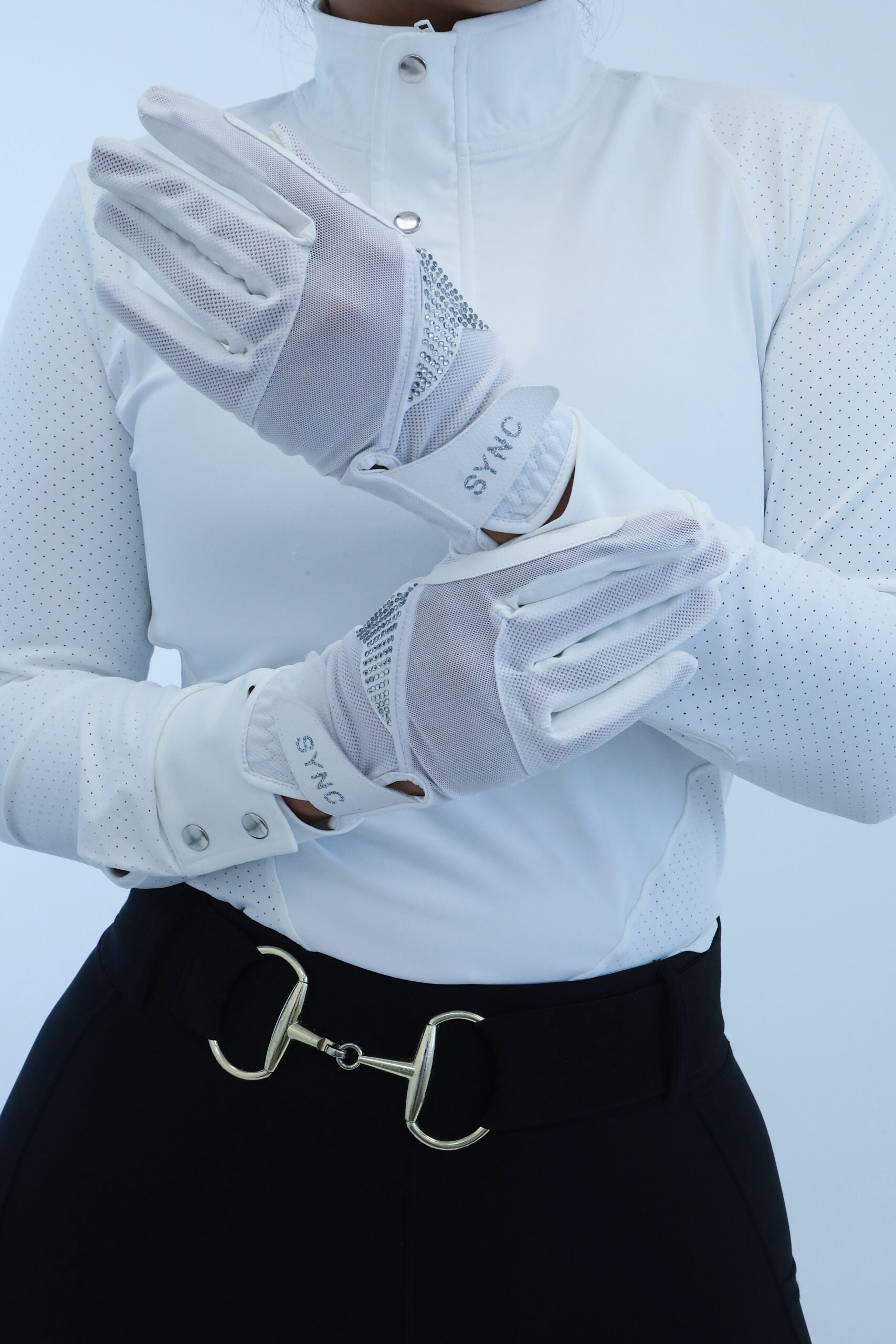 Dragon Cooling Perforated Competition Leather gloves (White)