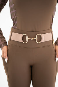 Latte Flexi belt/Gold bit