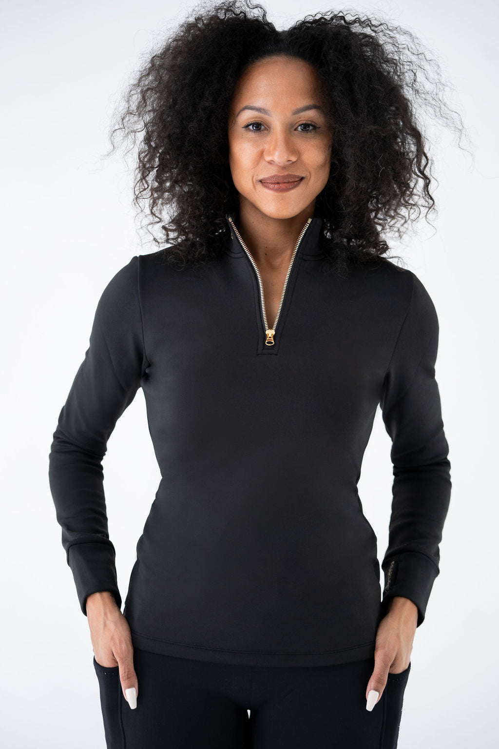 Wind proof Thermal Fleeced Base Layer (Black)