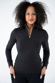 Wind proof Thermal Fleeced Base Layer (Black)