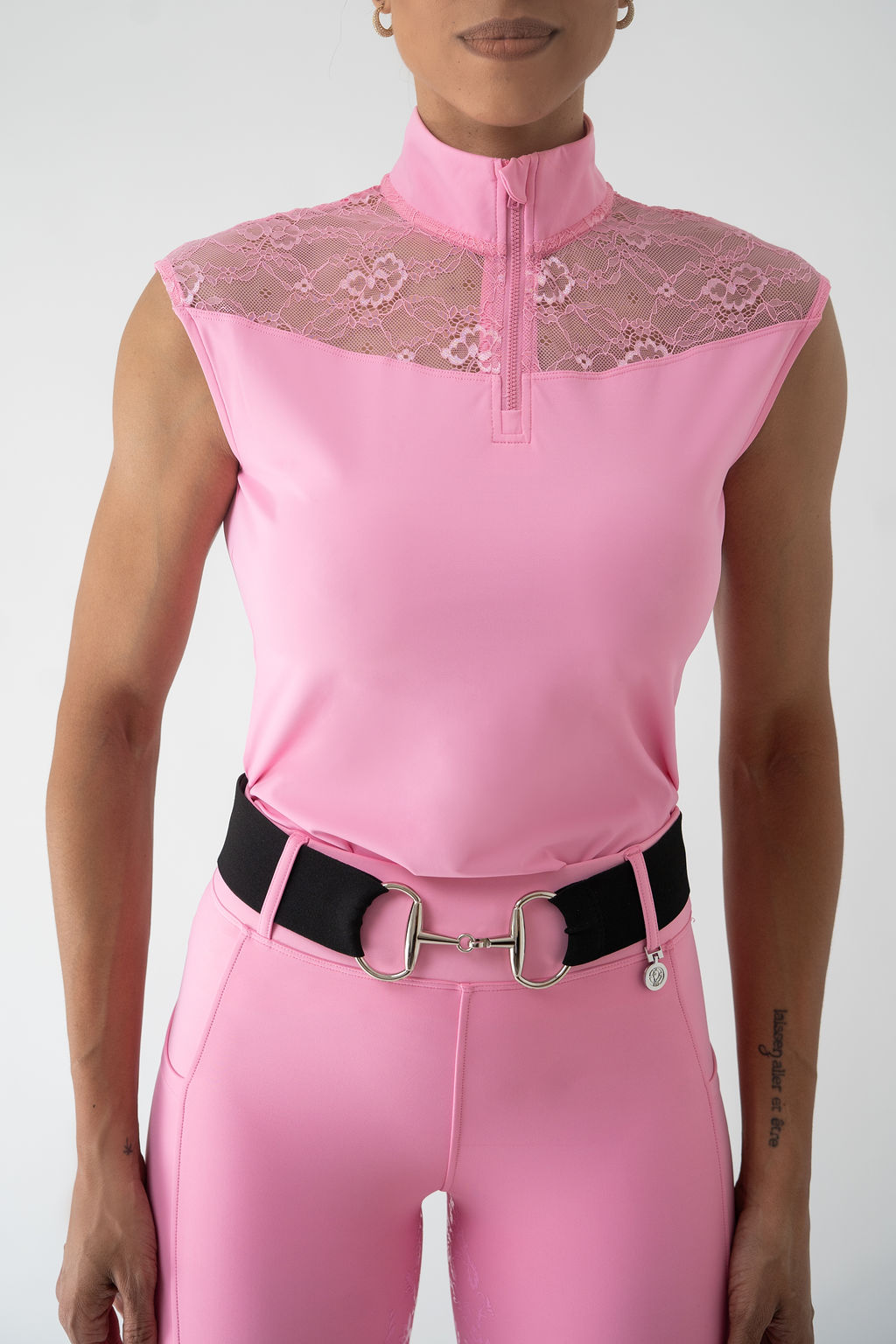 Sleeveless Lacey Top (Pink)