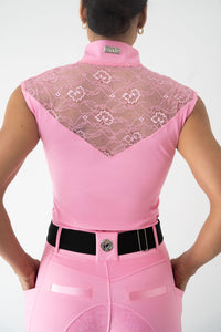Sleeveless Lacey Top (Pink)