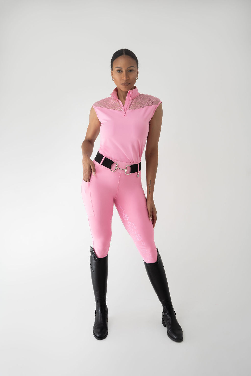Lacey Full Seat Pull on Breeches (Pink)