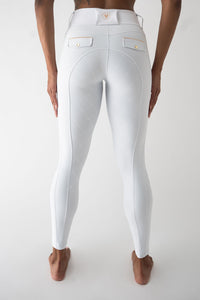 Dragon Rhinestone breeches full seat (White)