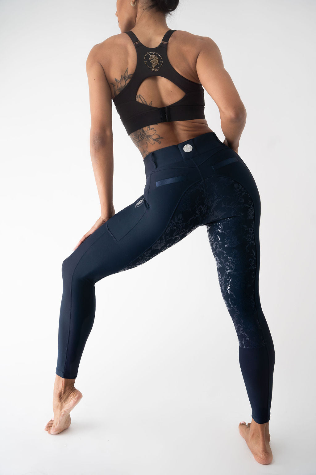 Lacey Full Seat Pull on Breeches (Navy)