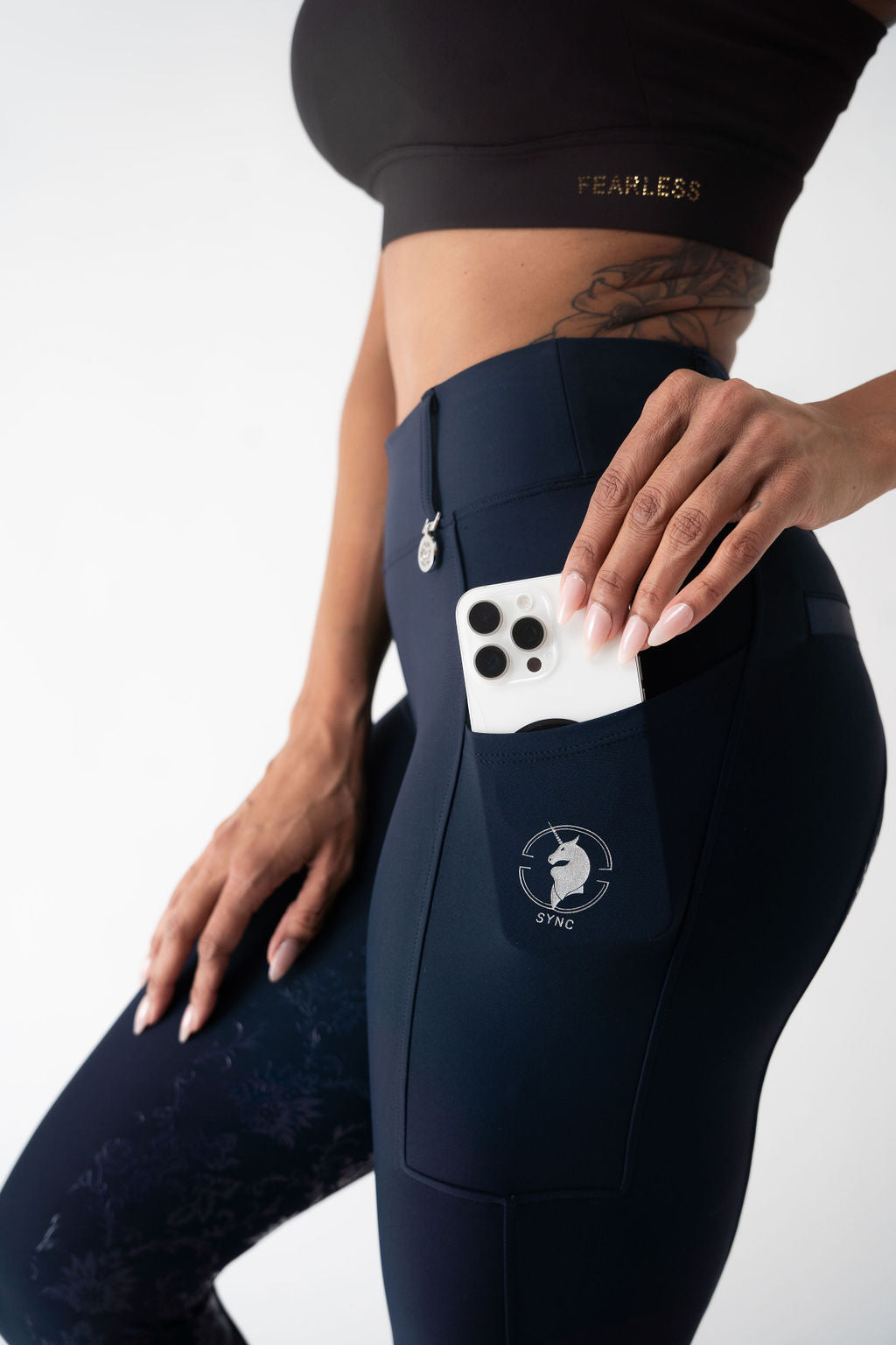 Lacey Full Seat Pull on Breeches (Navy)