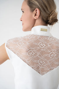 Sleeveless Lacey Top (White)