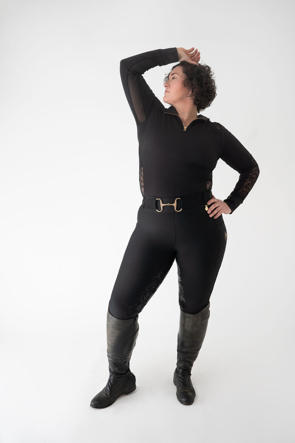 Lacey Full Seat Pull on Breeches (Black)