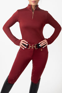 WINTER WONDERLAND Wind proof Thermal Fleeced Base Layer (Cabernet)