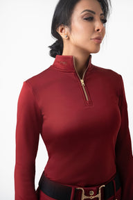 WINTER WONDERLAND Wind proof Thermal Fleeced Base Layer (Cabernet)