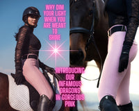 Dragon Rhinestone breeches full seat (Pink)