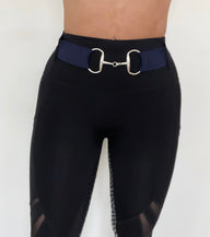 Navy Flexi belt/silver bit