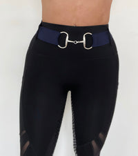 Navy Flexi belt/silver bit