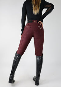 Dragon Rhinestone full seat  breeches (Burgundy)