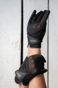 Dragon Cooling Summer Perforated Leather gloves(black)
