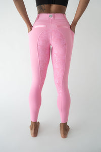 Lacey Full Seat Pull on Breeches (Pink)