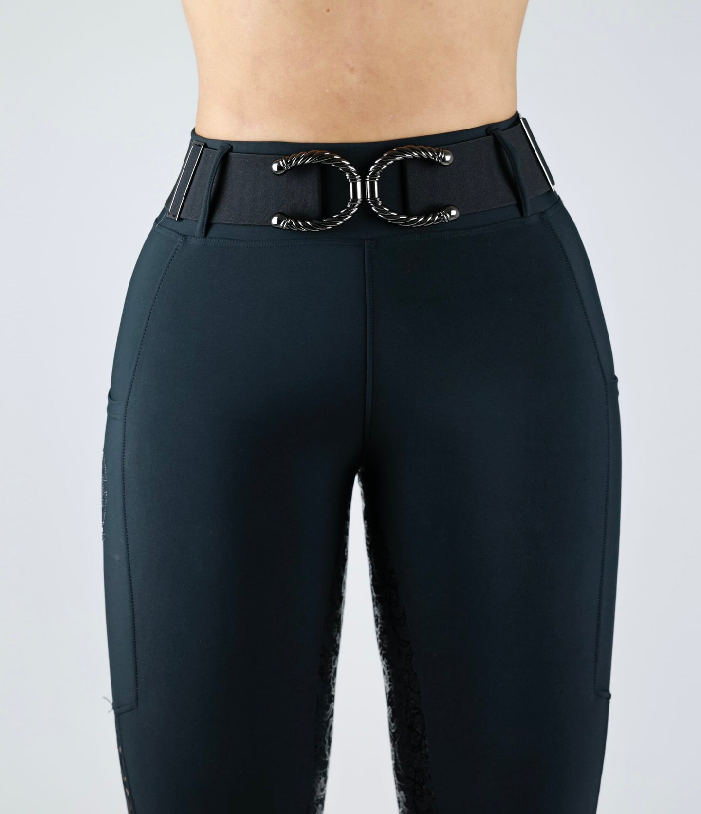 Black Flexi belt/Black Horseshoe