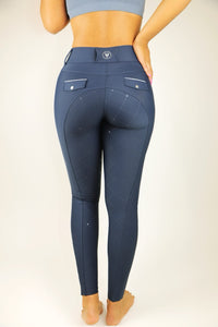 Dragon Rhinestone Full seat breeches (NAVY)