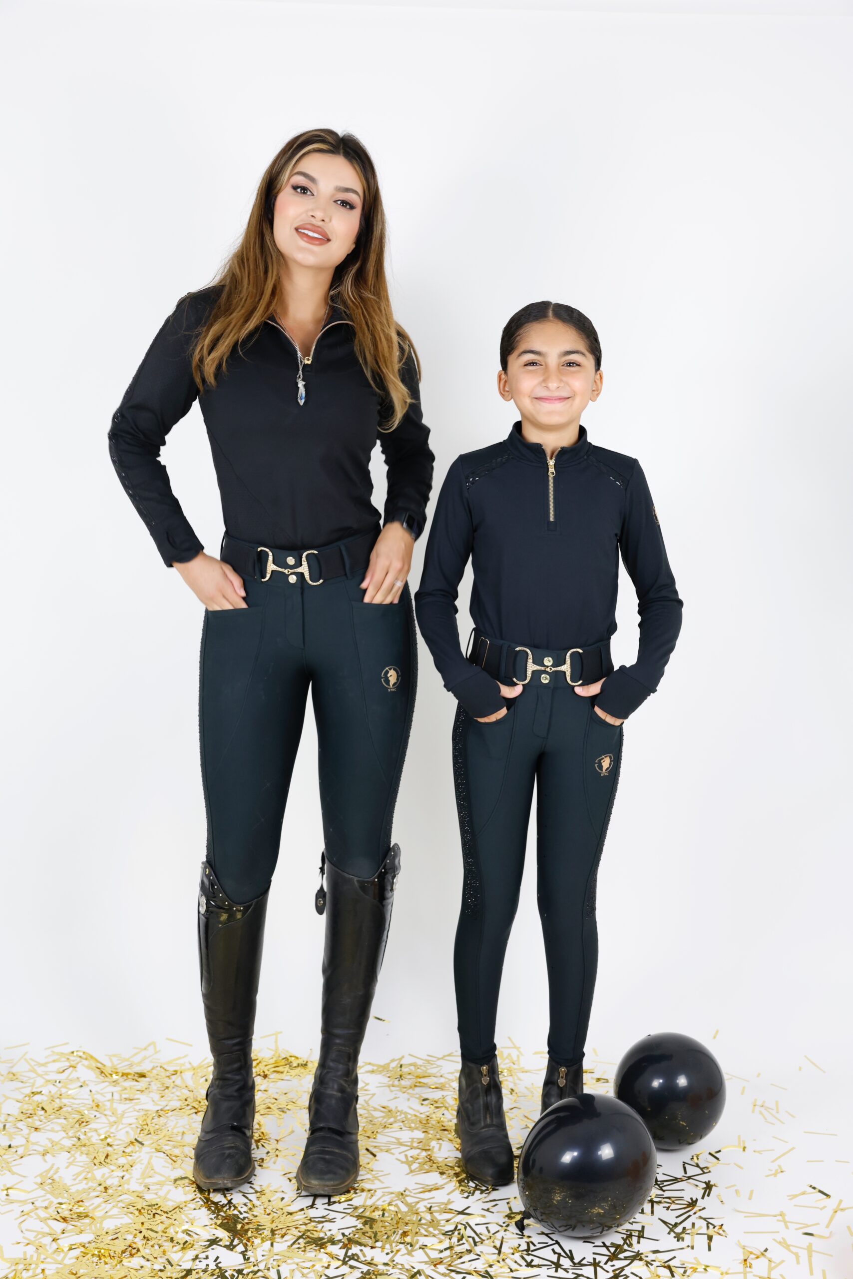 Youth Dragon Rhinestone full seat breeches (Black)