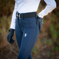Dragon Rhinestone Full seat breeches (NAVY)