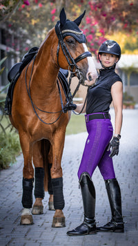 Dragon Rhinestone Full seat breeches (Purple)