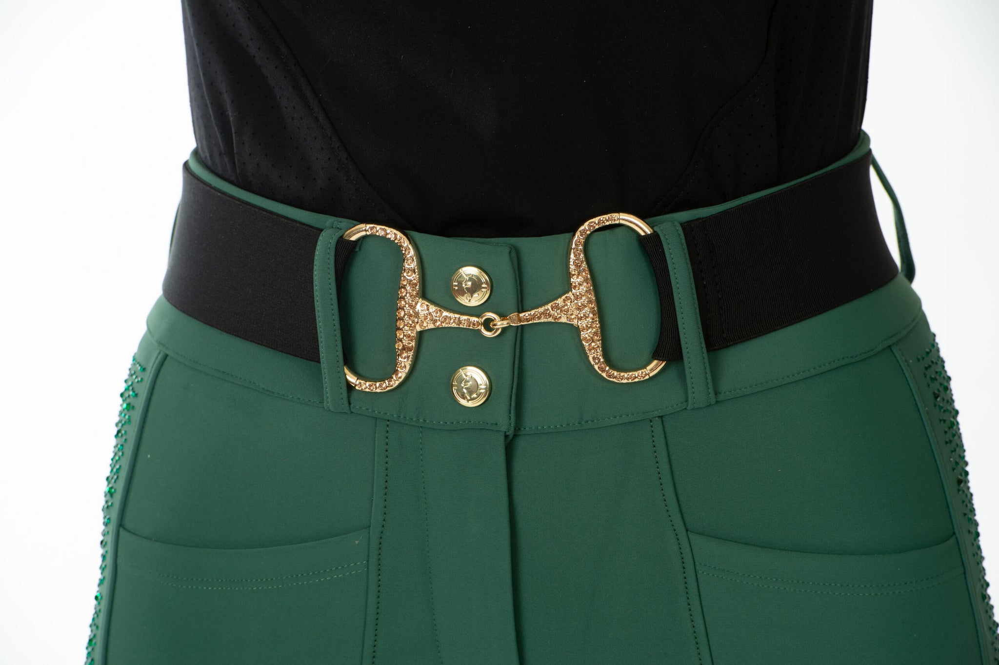 Black Flexibelt/ Sparkly Gold bit