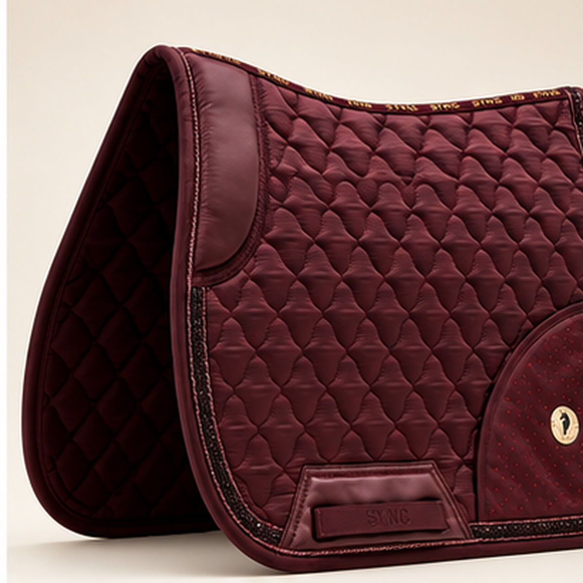 Dragon Luxe Saddle Pad (Dressage/Burgundy)