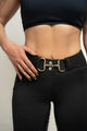Black Flexi belt/ Gold bit