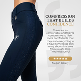 Dragon Rhinestone Full Seat Breeches (Navy)