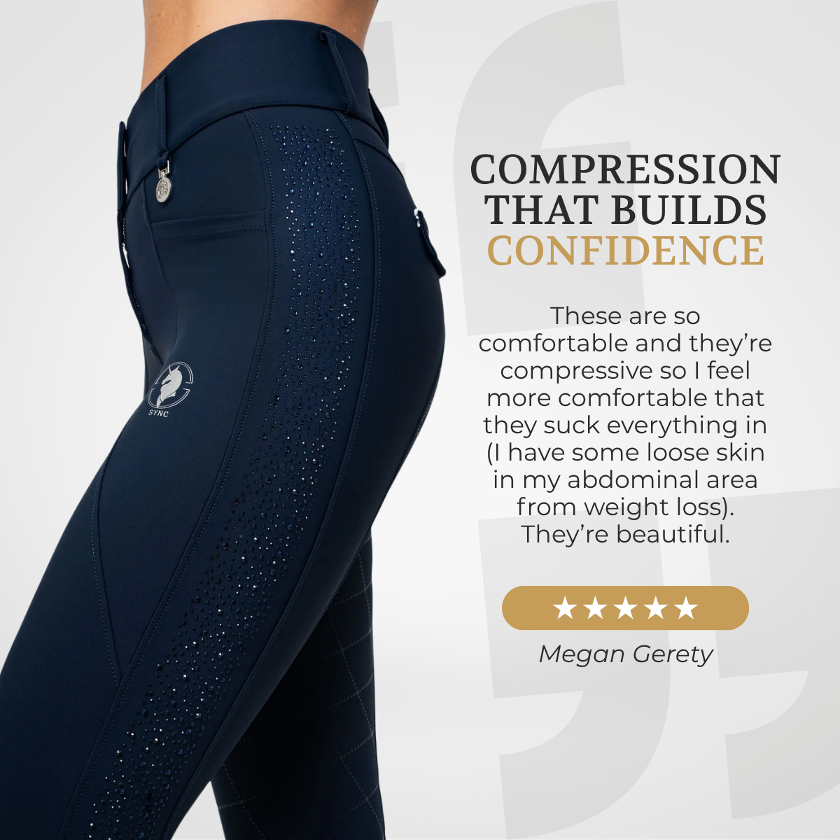 Dragon Rhinestone Full Seat Breeches (Navy)