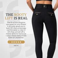 Dragon Rhinestone Full Seat Breeches (Black)