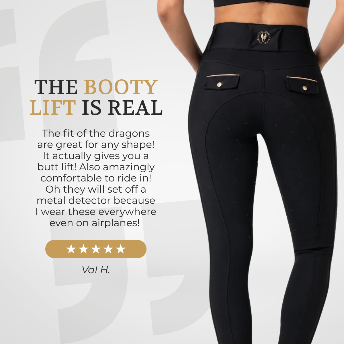 Dragon Rhinestone Full Seat Breeches (Black)