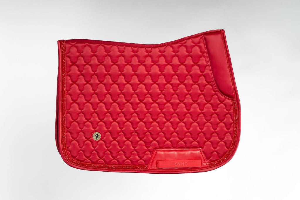 Dragon Luxe Saddle Pad (Jumping/Red)