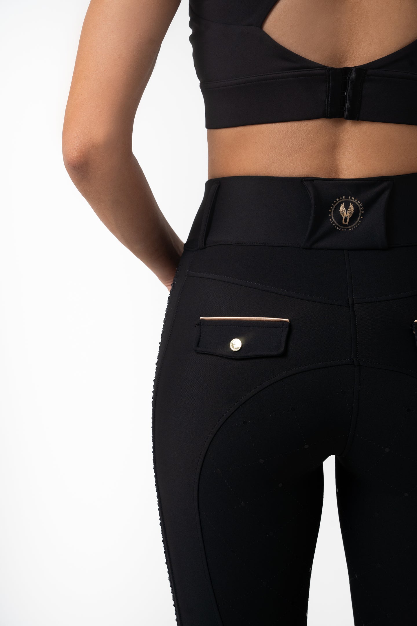 Dragon Rhinestone full seat  breeches (Black)