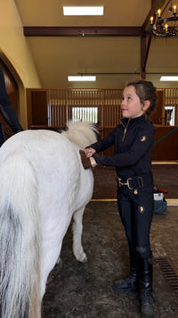 Youth Dragon Rhinestone full seat breeches (Black)