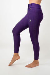Dragon Rhinestone Full Seat Breeches (Purple)