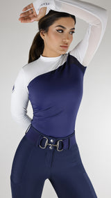 Chloe Performance Top (Navy/White)