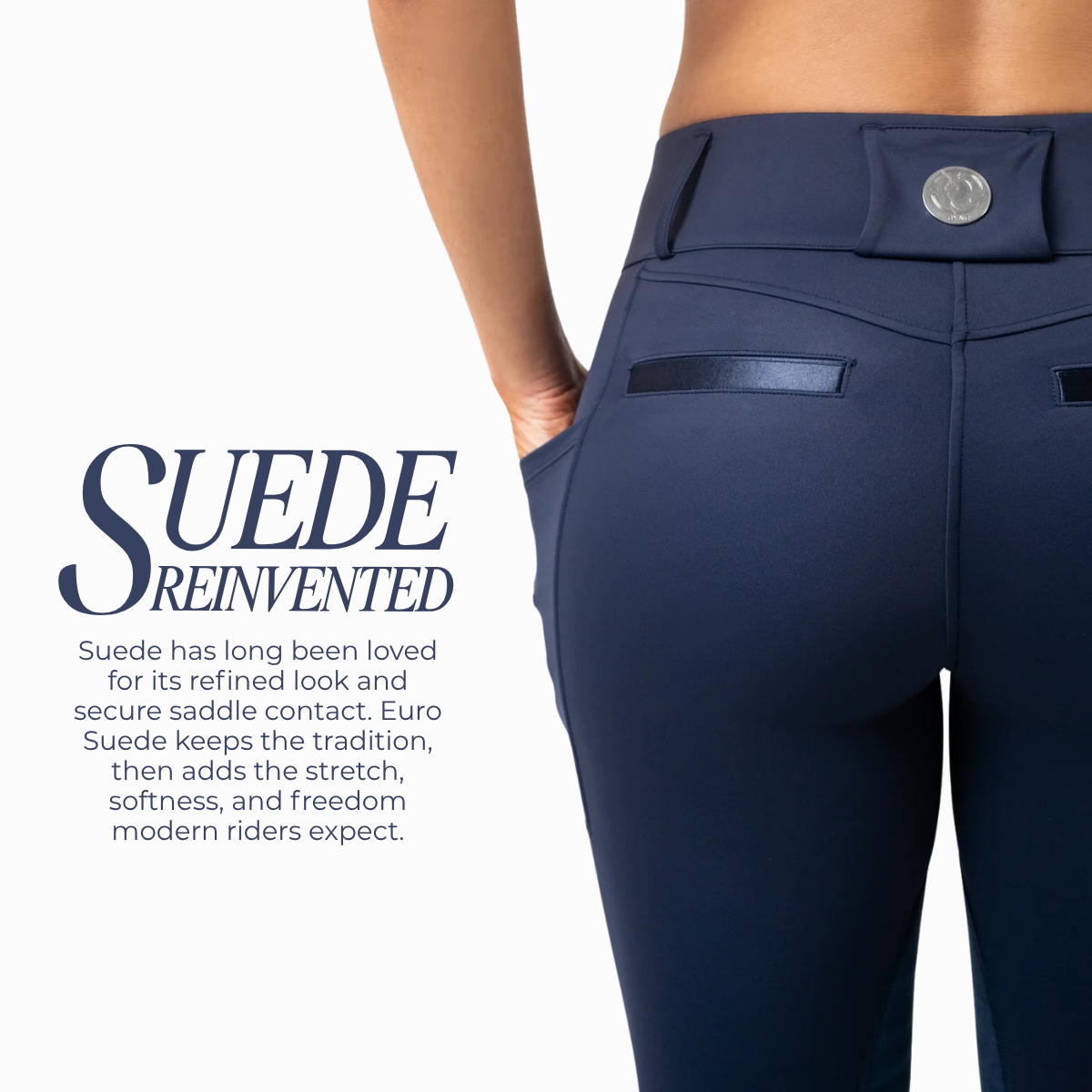 Fleeced Euro Suede Knee Patch (Navy)