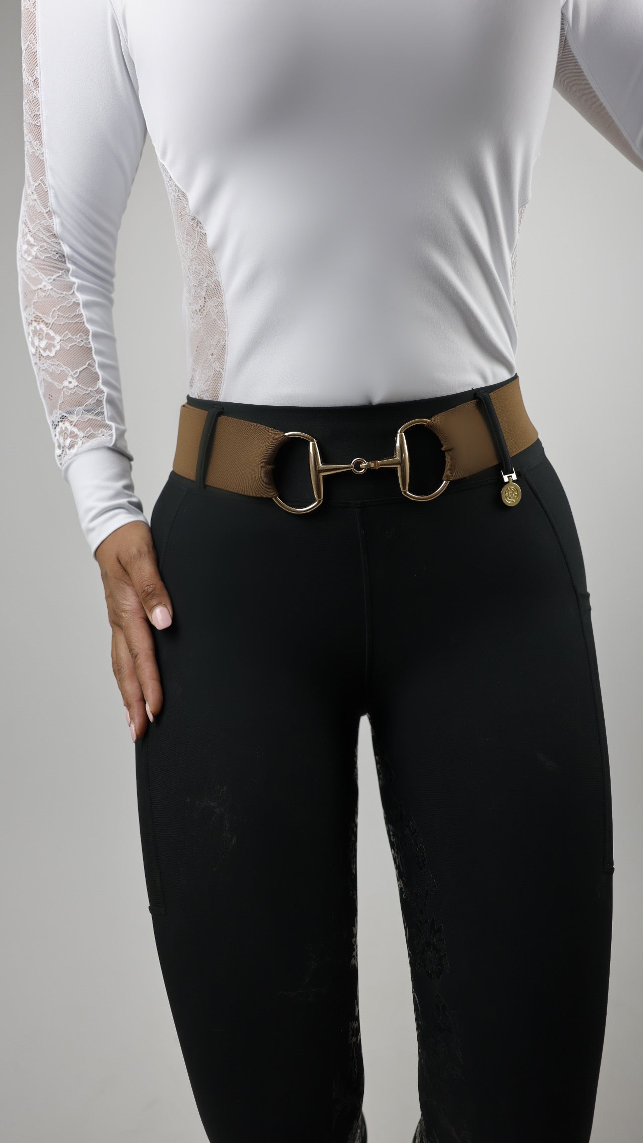Chocolate Flexi belt/Gold bit