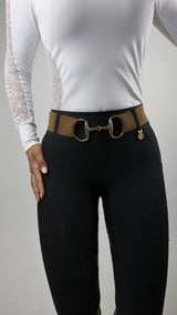 Chocolate Flexi belt/Gold bit