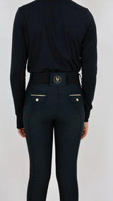 Youth Dragon Rhinestone full seat breeches (Black)
